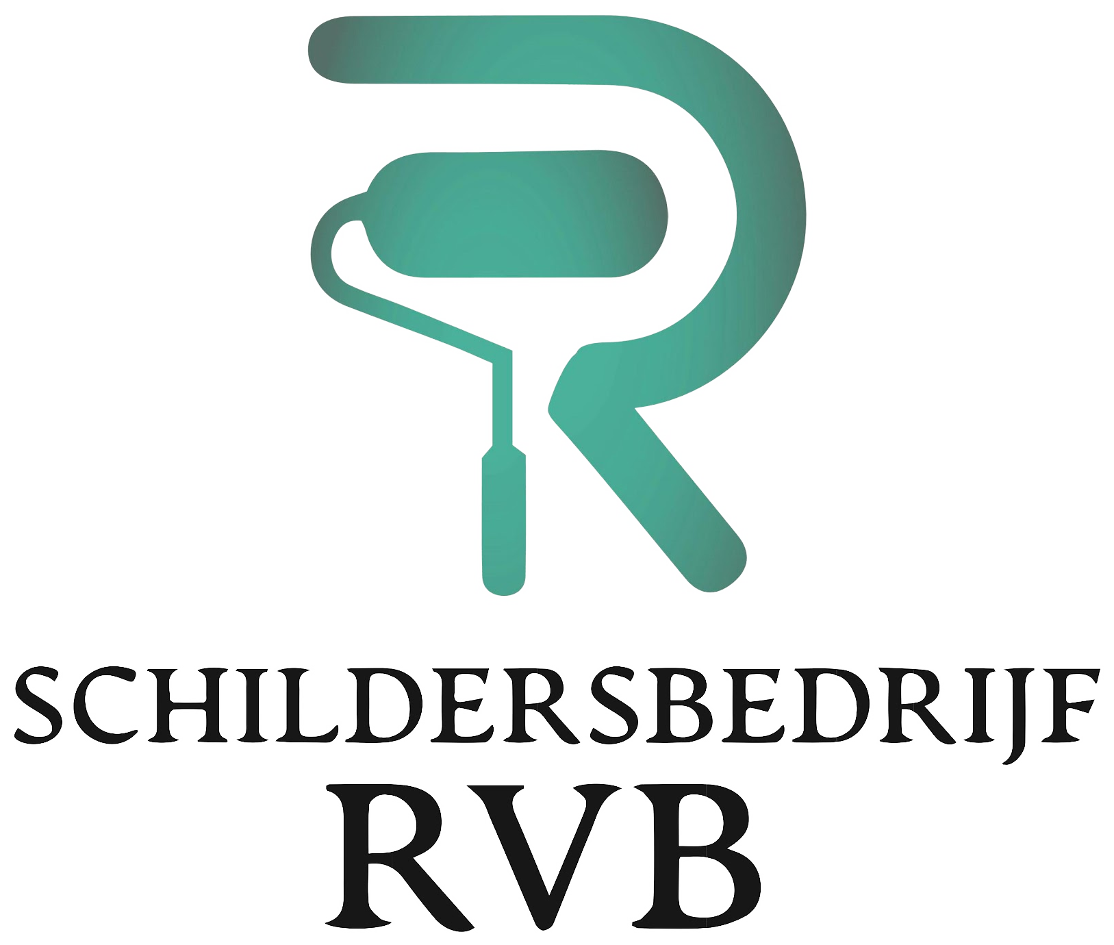 Logo van Schildersbedrijf RVB: een verfroller in de vorm van een R